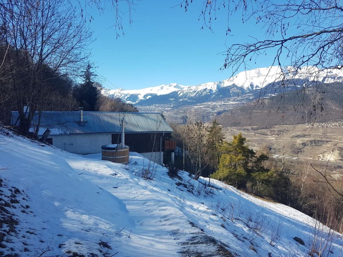 Eco Lodge With Jacuzzi And View In The Swiss Alps Grône 외부 사진